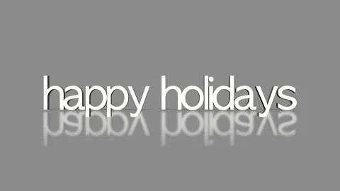 Rolling Happy Holidays text on grey gradient Video stock 255871214
