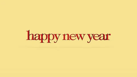 Rolling Happy New Year text on gold gradient 動画素材 254803355