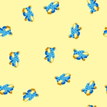 Rolling hitch nautical knot isometric icon seamless pattern Stock Illustration