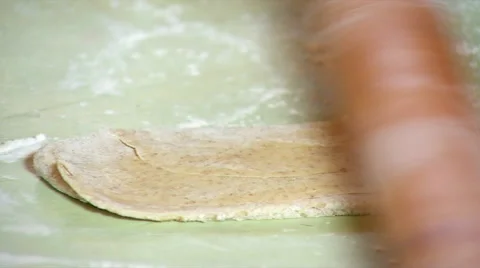 Rolling A Homemade Daugh Closeup Stock Footage 65212811