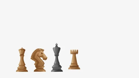 ROLLING KING ON CHESS BOARD BY FALLING DOWN WITH Stock Footage 128622259
