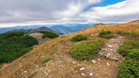 Rolling landscape of strymba mountain Stock Photos