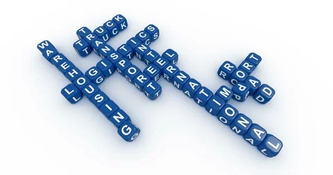 Rolling letter cubes forming words transportation with alpha mask Stock Footage 91787932