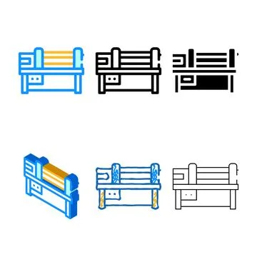 Rolling machine color icon diversity vector flat Stock Illustration