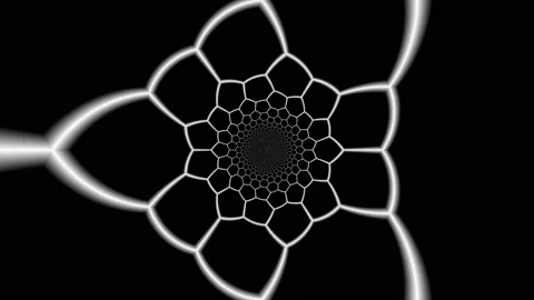 Rolling Mask of Mesh Hive Lines Stock Footage 139734327