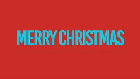 Rolling Merry Christmas text on red gradient 스톡 동영상 252031040