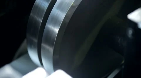 Rolling Mill at an Industrial Plant Bends Sheet Metal Stock Footage 50450765