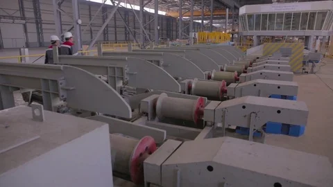 Rolling mill machine for rolling steel sheet. Stock Footage 73289192