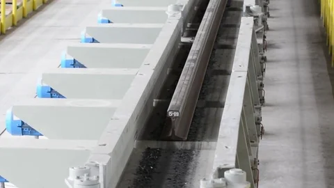 Rolling mill machine for rolling steel sheet Stock Footage 76058827