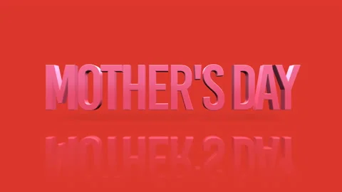 Rolling Mother Day text on red gradient 動画素材 235695230