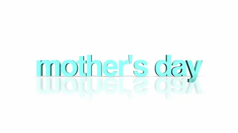 Rolling Mother Day text on white gradient Vídeo Stock 235695260