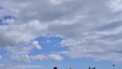 Rolling moving cloud on blue sky Stock Footage 81262124