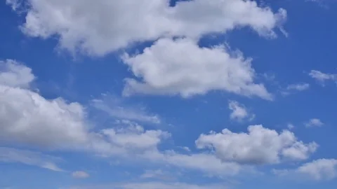 Rolling moving cloud on blue sky Stock Footage 81262161