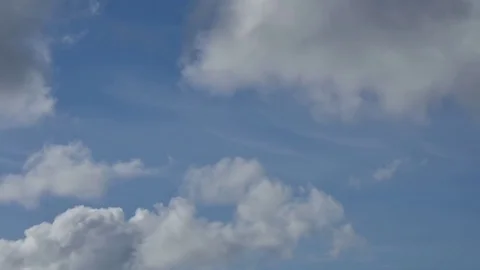 Rolling moving cloud on blue sky Stock Footage 81367533