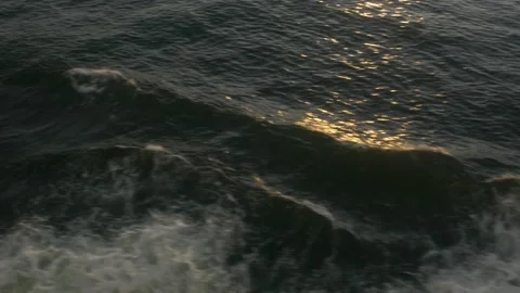 Rolling Ocean Waves At Sunset Stock Footage 231742348