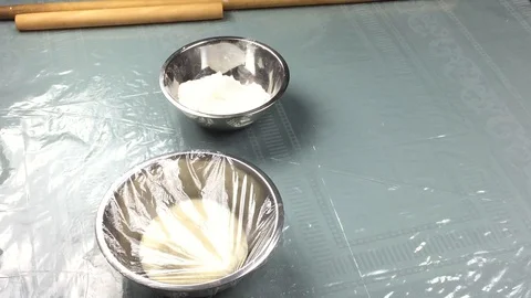 Rolling Out Dough 1 Stock Footage 93462814