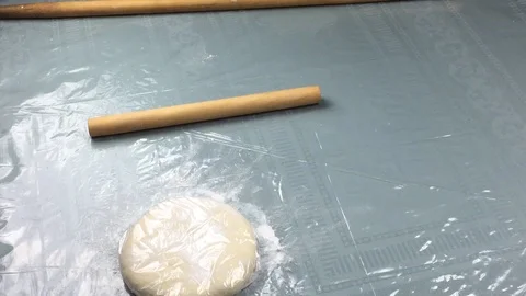 Rolling Out Dough 5 Stock Footage 93462824