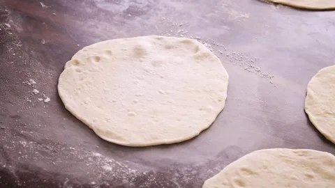 Rolling Out Dough in the bakery Stock Footage 242416042