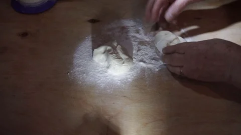 Rolling out dough Stock Footage 106197570
