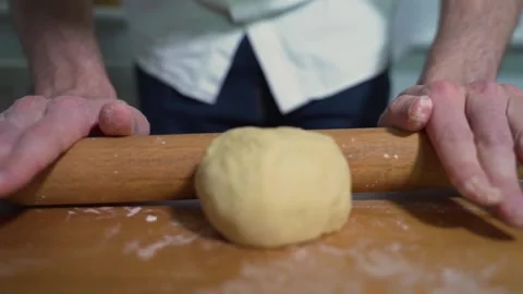 Rolling out Dough Stock Footage 139146277