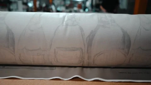 Rolling out the material Stock Footage 135160774