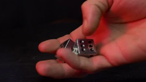 Rolling a pair of dice Stock Footage 144034870