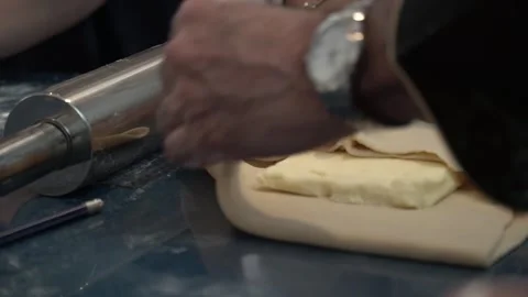 Rolling Pastry Dough Video stock 317472592