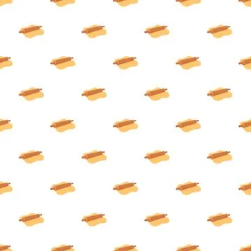 Rolling pin and dough baking seamless pattern 스톡 일러스트