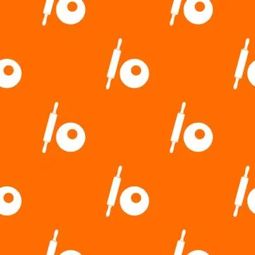 Rolling pin and dough pattern seamless イラスト素材