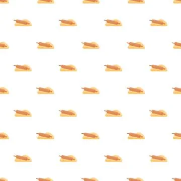 Rolling pin and dough seamless baking pattern Stock Illustration