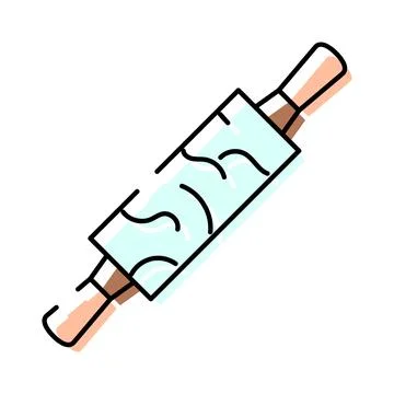 Rolling pin for baking and pastry preparation Illustrazione stock