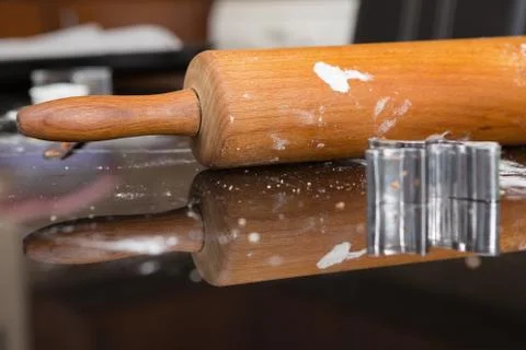 Rolling Pin Being Used For Baking Stock Photos