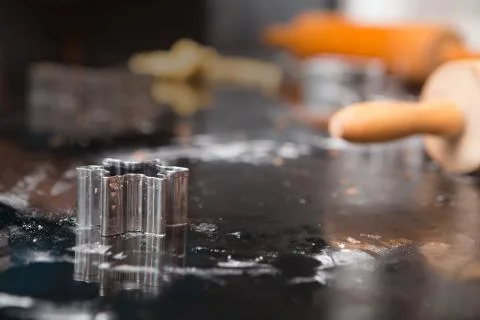 Rolling Pin Being Used For Baking Stock Photos