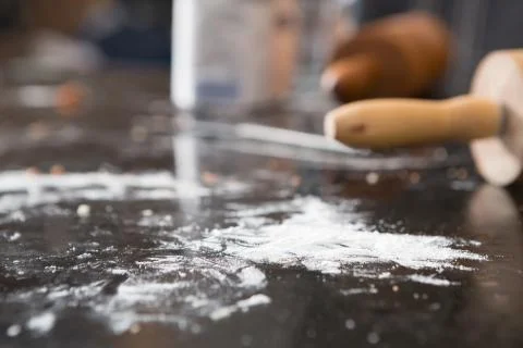 Rolling Pin Being Used For Baking Stock Photos
