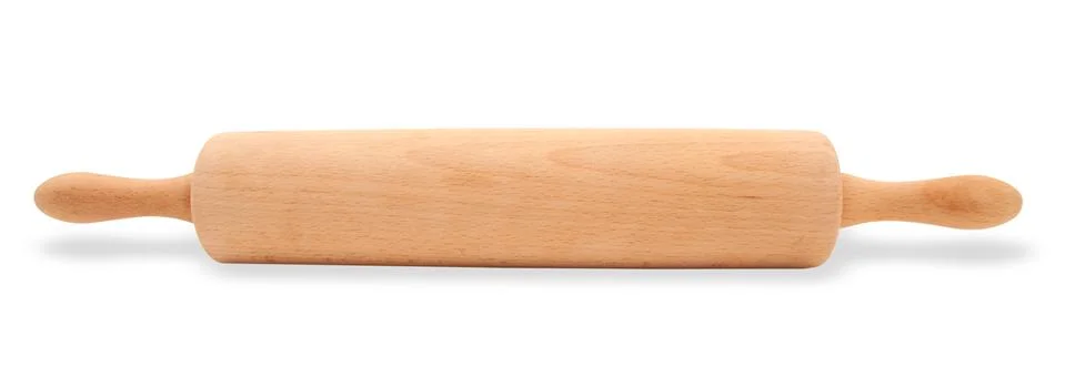 Rolling pin with clipping path Stock Photos