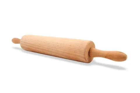 Rolling pin with clipping path Stock Photos