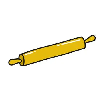 Rolling pin doodle icon, vector illustration Stock Illustration