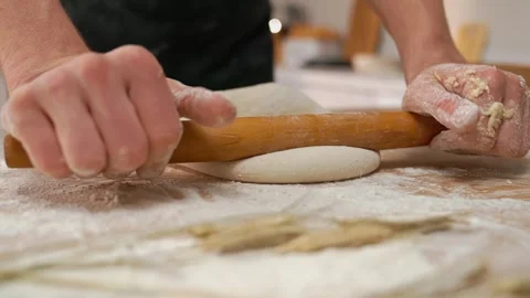 Rolling pin for dough Stock-Footage 273501122