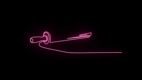 Rolling Pin with Dough One Line Drawing Animation Stock Footage 317947252