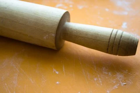 Rolling pin for dough Stock Photos