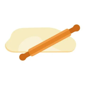 Rolling pin dough vector illustration Stock Illustration