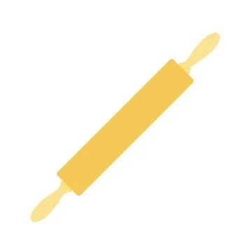 Rolling Pin Flat Illustration. Clean Icon Design Element on Isolated White .. Illustrazione stock