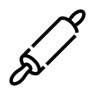 Rolling pin icon for baking and cooking concepts 스톡 일러스트