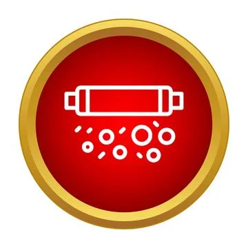 Rolling pin icon with flour for baking concept Stock Illustration