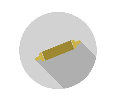 Rolling pin icon illustrated in vector on white background Stock Illustration