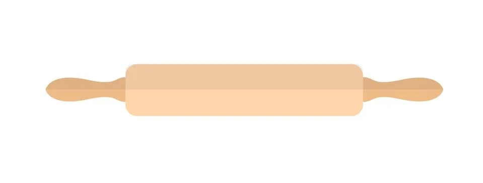 Rolling pin icon vector flat style. Isolated on white background.  illustrati Stock Illustration