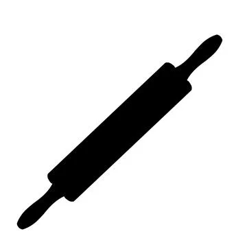 Rolling pin icon on white background. Wooden rolling pin plunger sign. Illustrazione stock