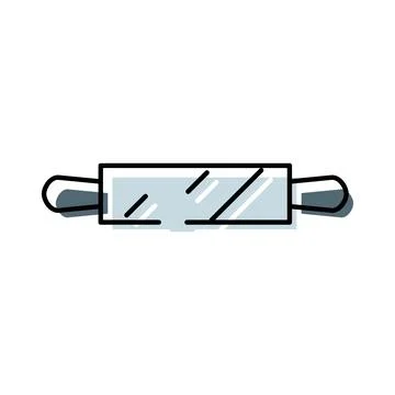 Rolling pin kitchen baking tool flat design Stock Illustration