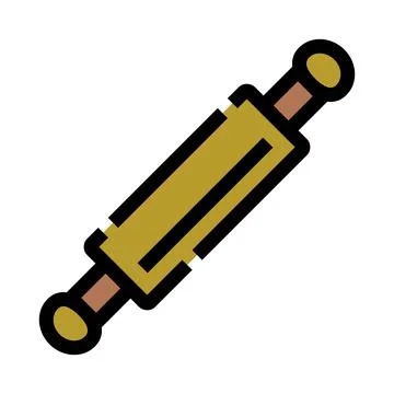 Rolling pin kitchen tool for baking and cooking Stock Illustration