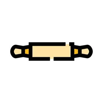 Rolling pin kitchen tool for baking and cooking Stock Illustration